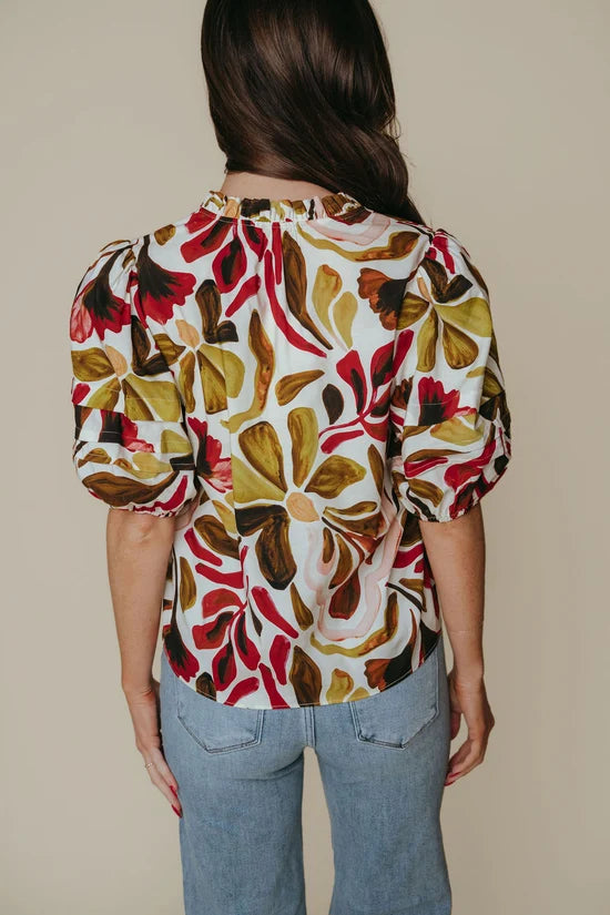 Lab11 Fall Floral Blouse