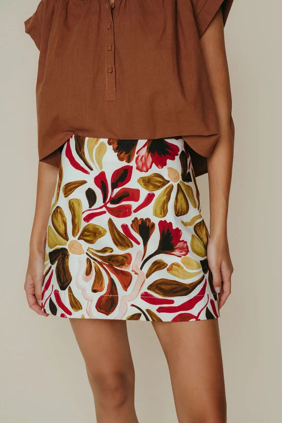Las14 Fall Floral Skirt
