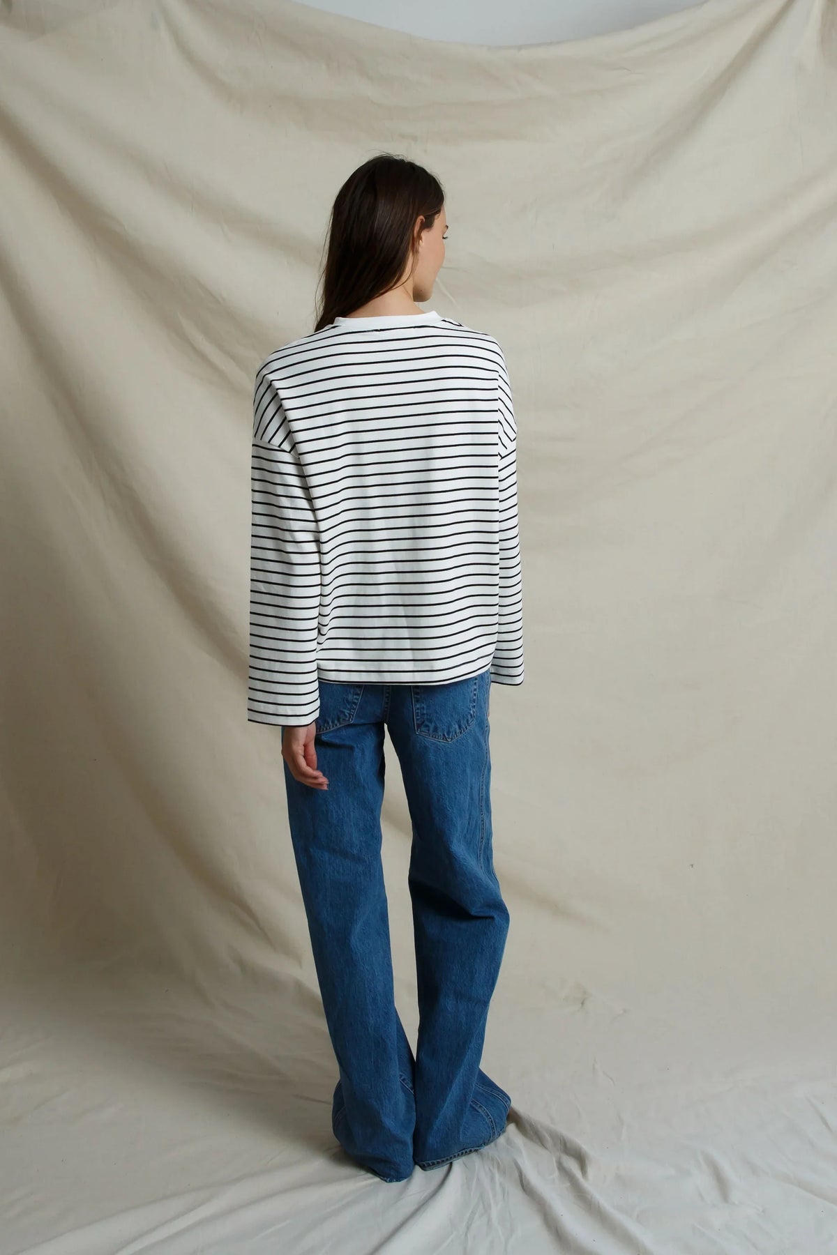 Pet456 Drop Shoulder Stripe Pullover