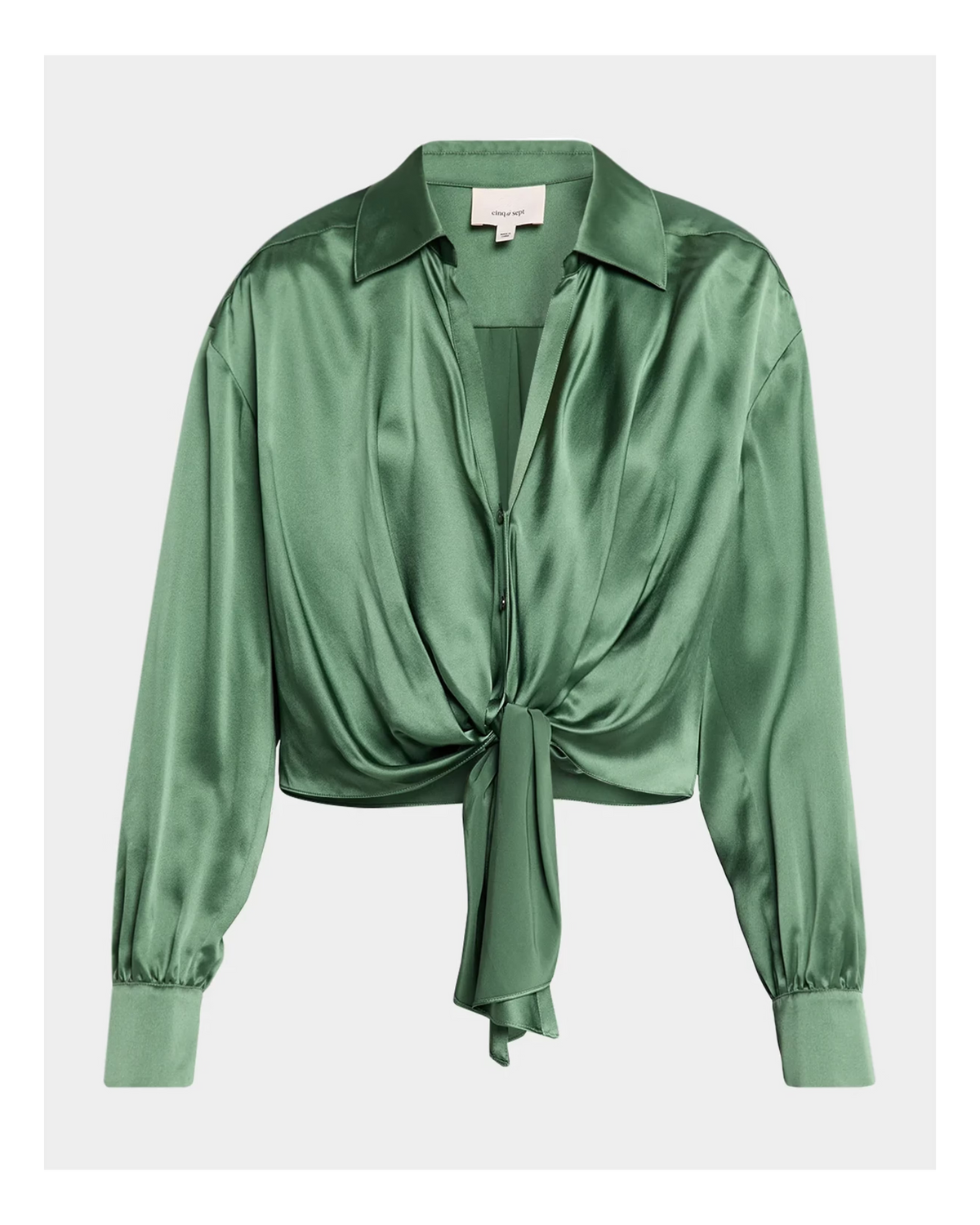 Ci13941 Green Tie Top