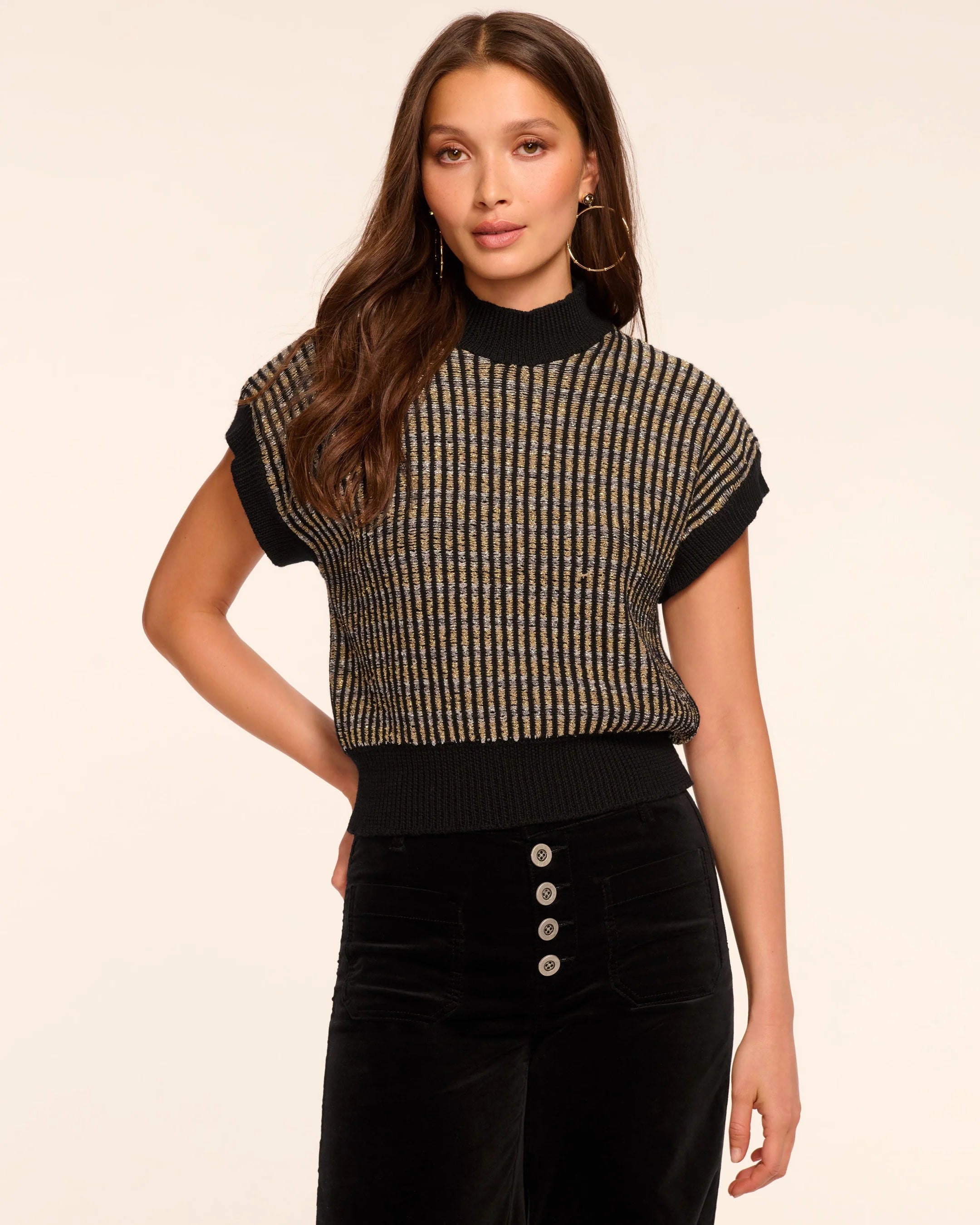 Raa7005 Mixed Metallic Sweater