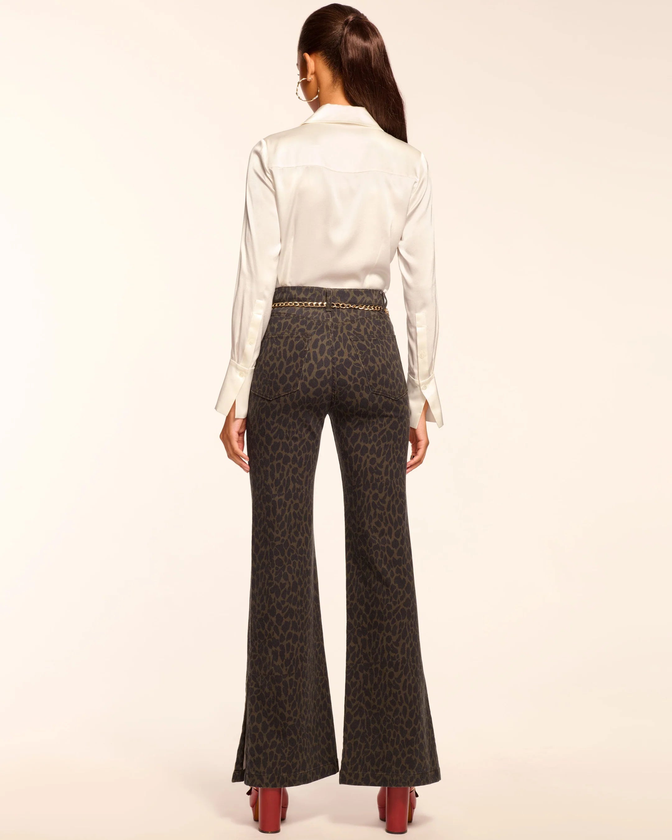 Raa5004 Tyra Wide Leg - Olive Cheetah