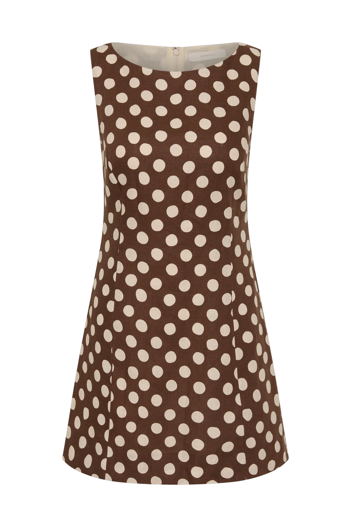 Fa3542 Chocolate Dot Mini Dress