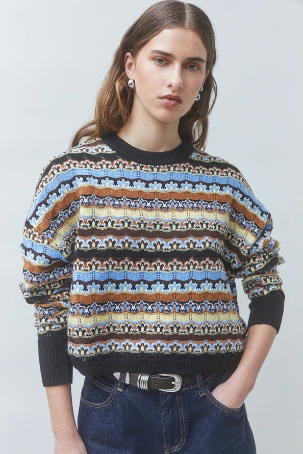 Sun1045 Fancy Stripe Sweater