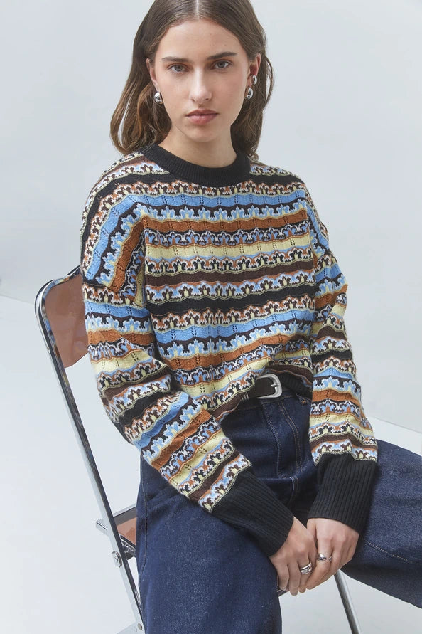 Sun1045 Fancy Stripe Sweater