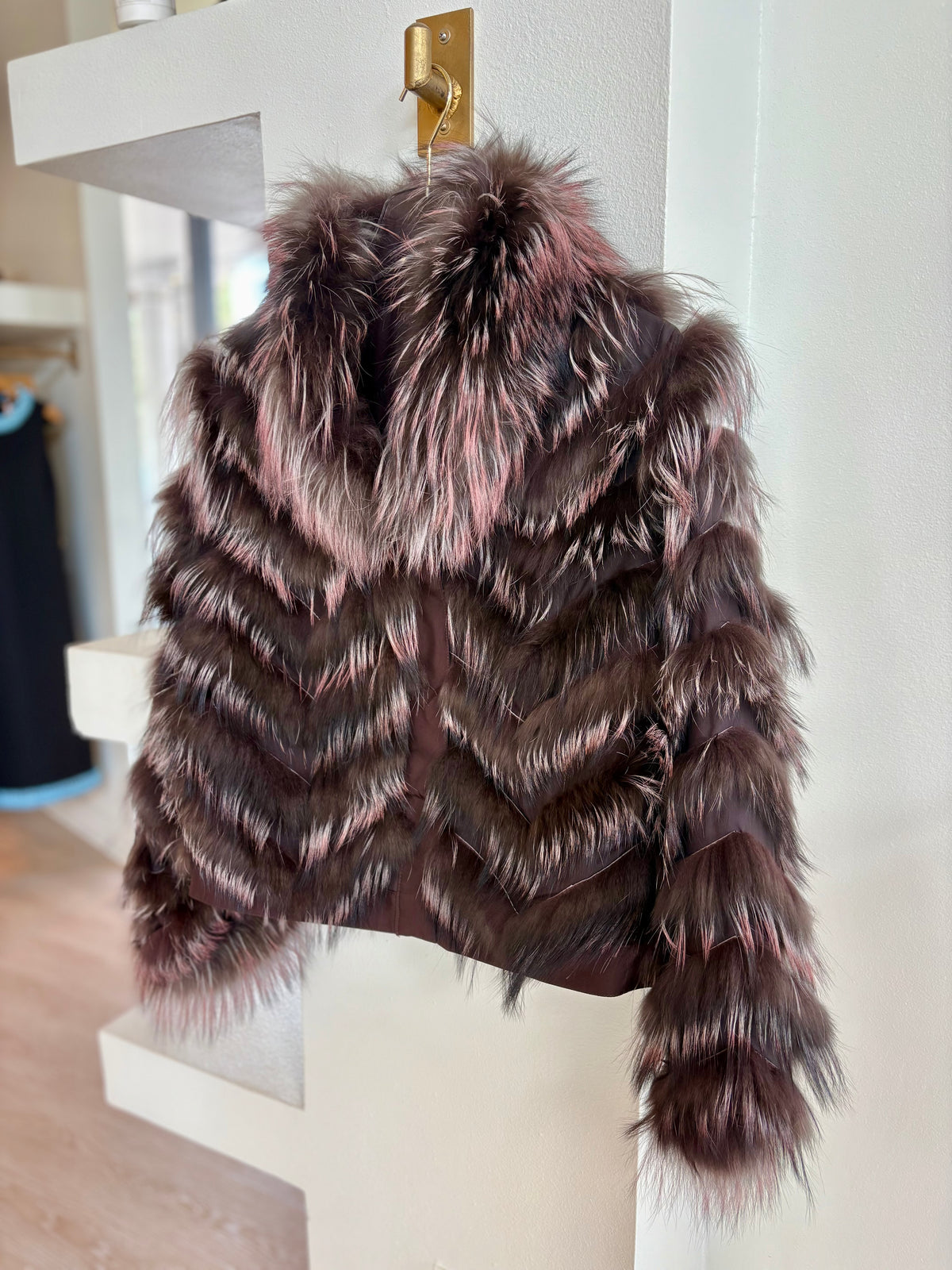 Didm3028 Reversible Fur Jacket - Rosewood Truffle