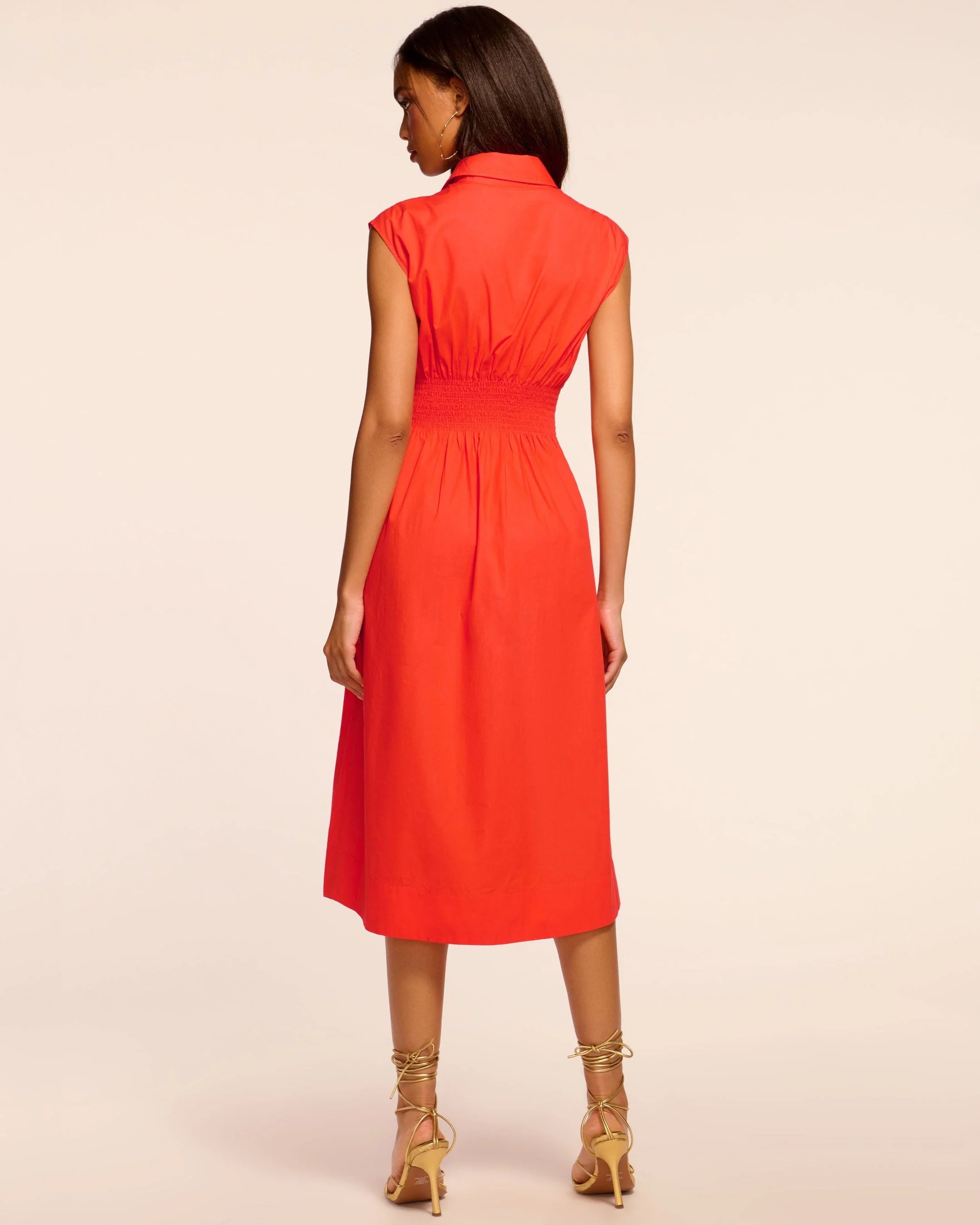 Raa1224 Bright Orange Maxi Dress