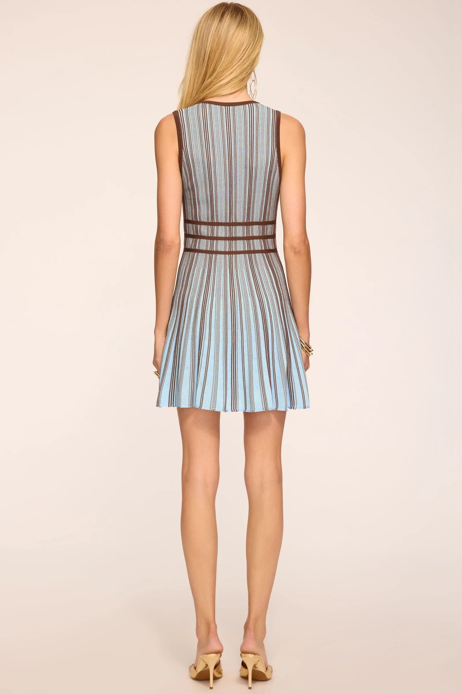 Ra7030 Sepia Stripe Knit Dress