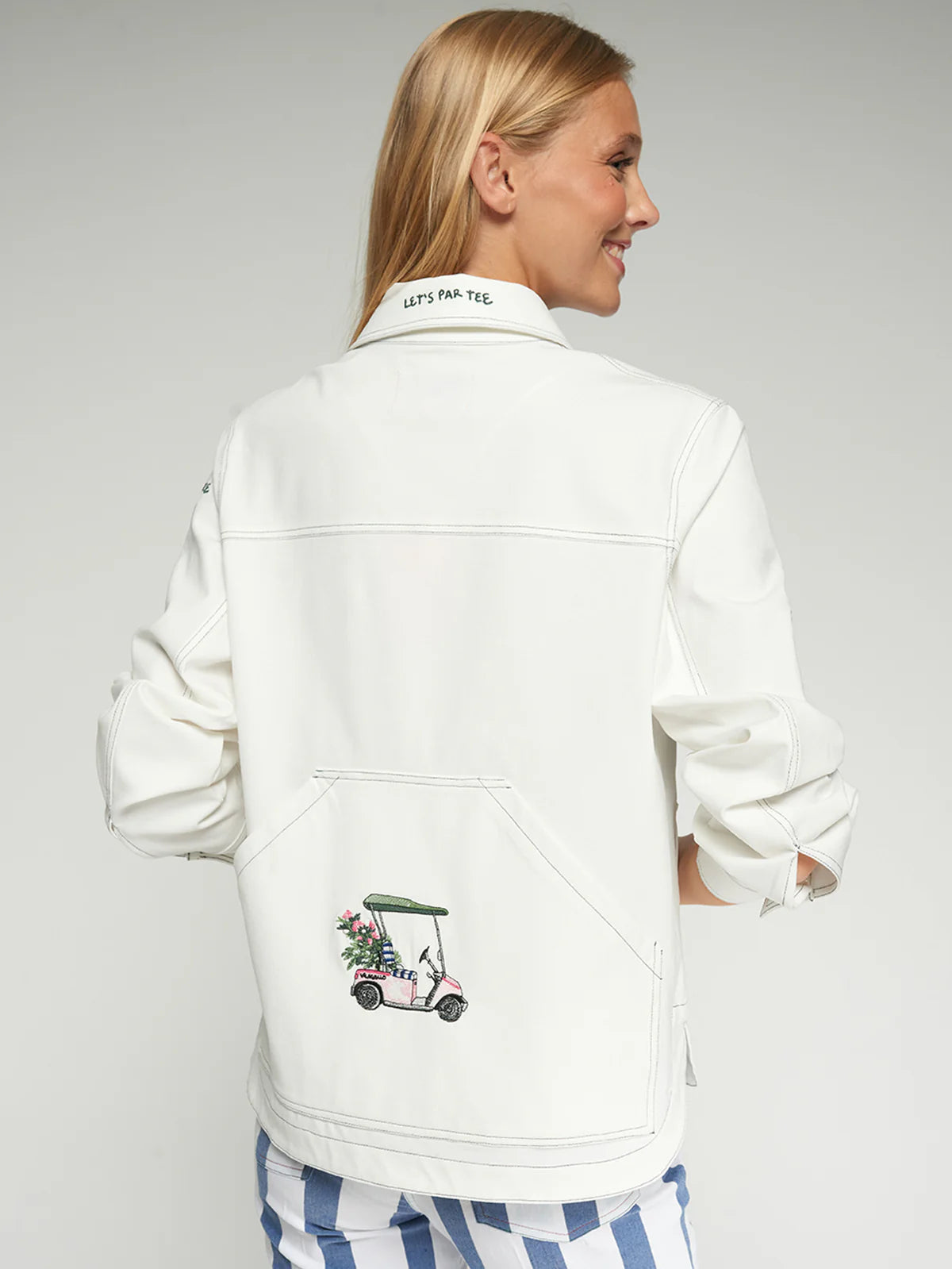 Vi33329 Golf Embroidered Jacket