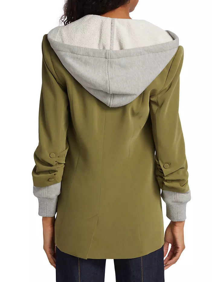 Cikhloe Cinq A Sept Olive Hooded Blazer