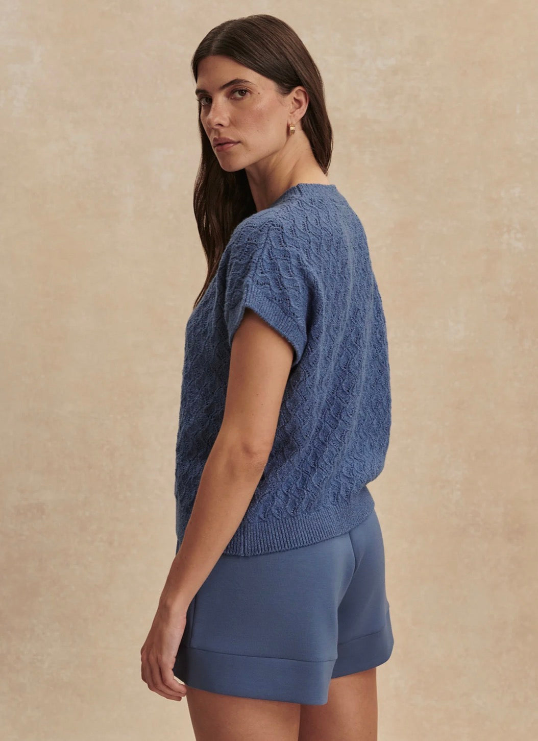 Va03190 Blue Knit Top