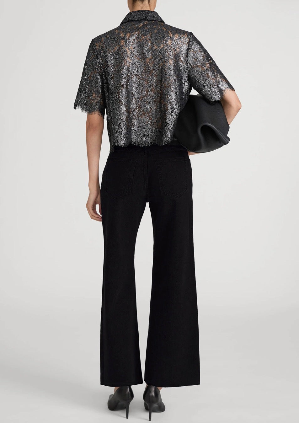 Frsh032 Metallic Lace Blouse