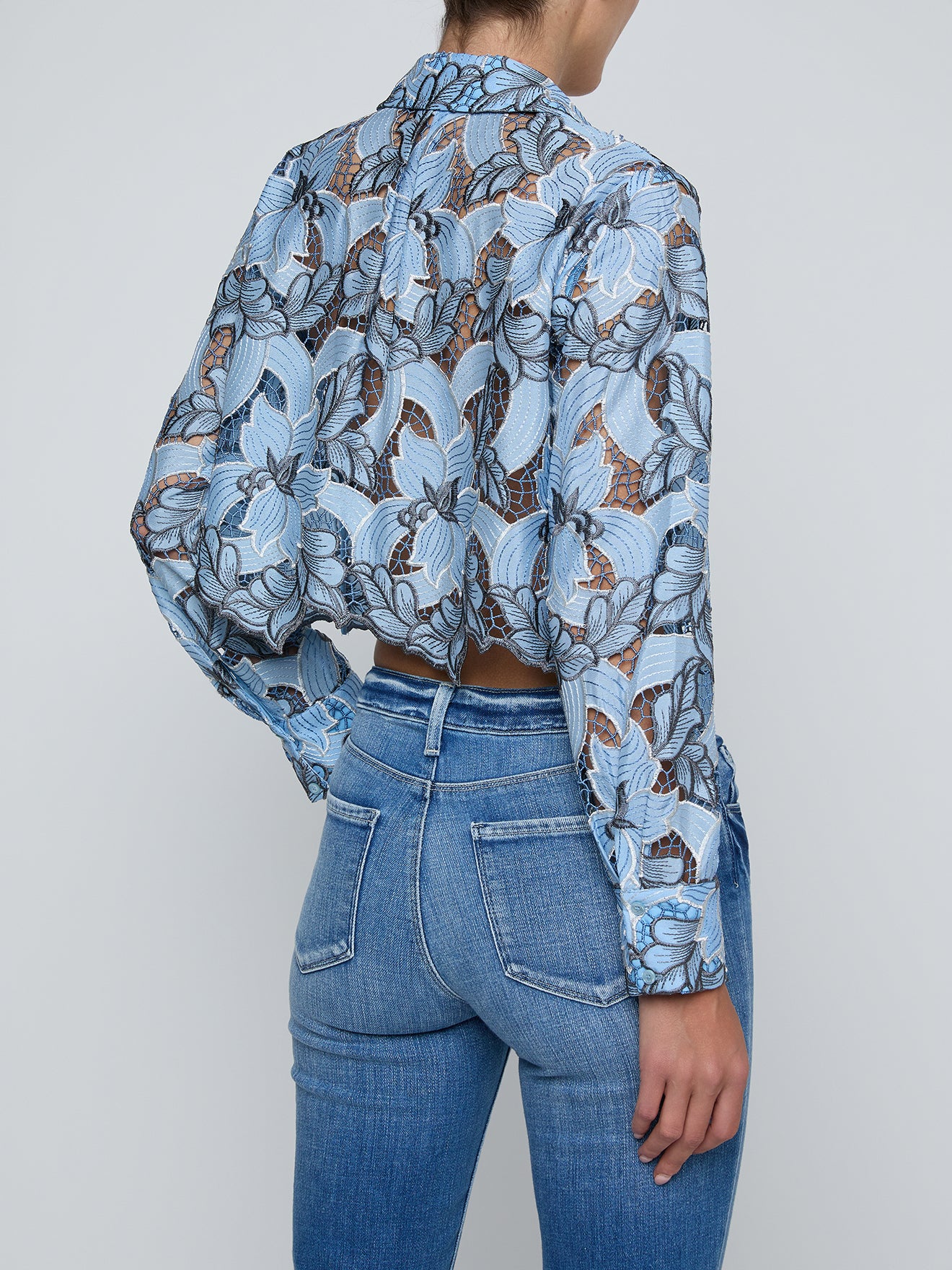 La40639 Blue Lace Button Down