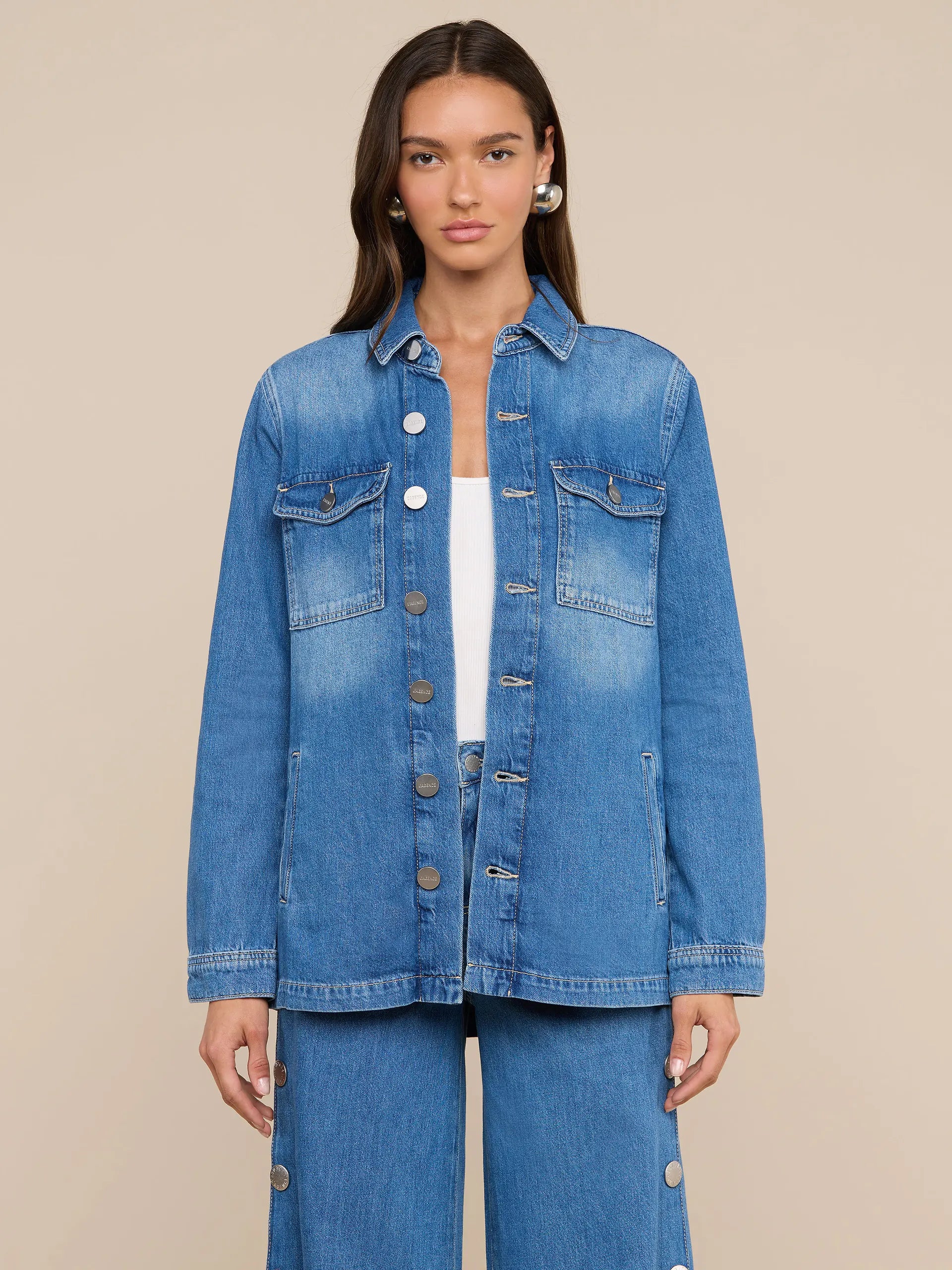 La10066 Denim Safari Jacket