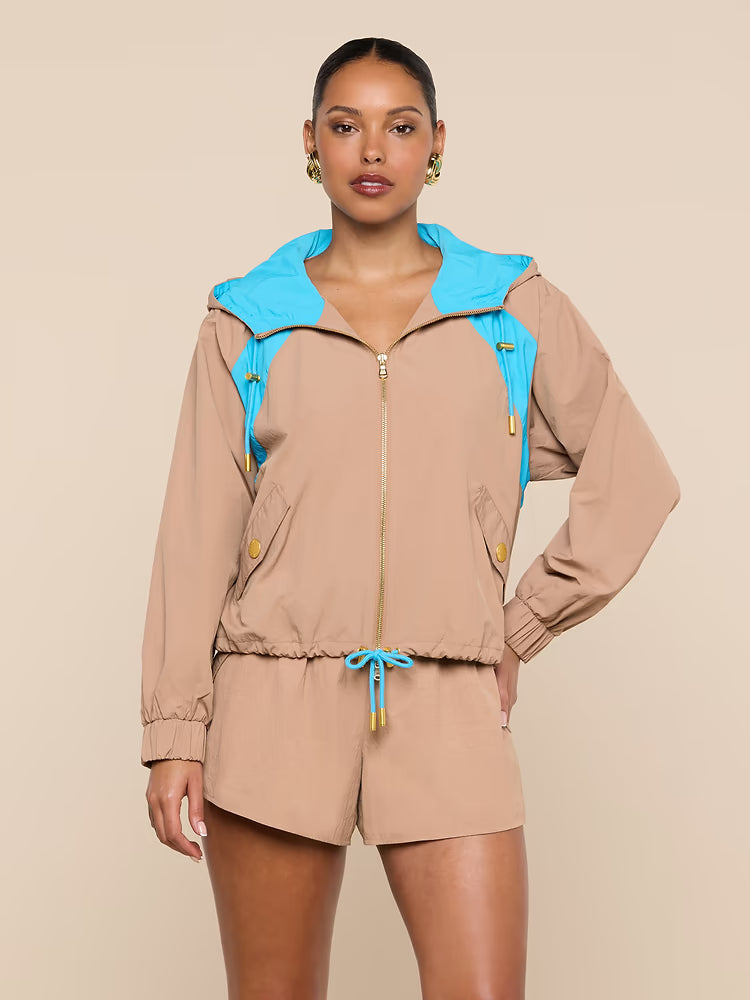 La20010 Color Block Dolphin Shorts
