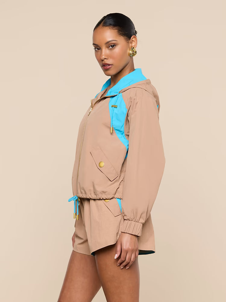 La10085 Color Block Windbreaker