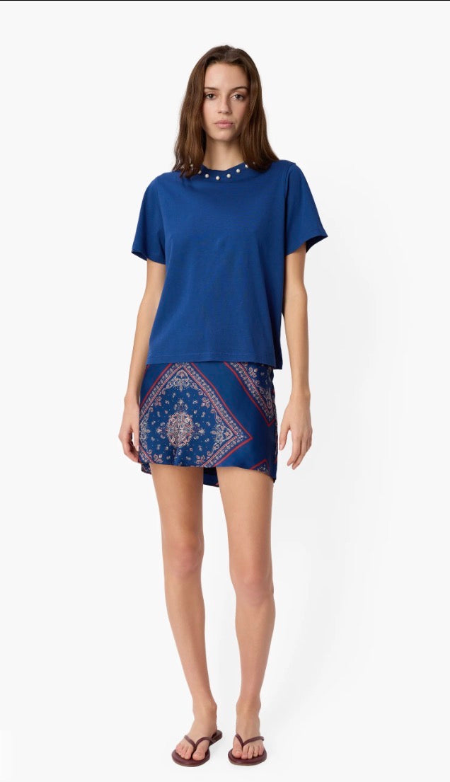 Cak02 Silk Bandana Mini Skirt