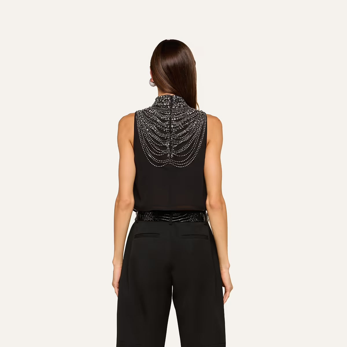 La40656 Draped Crystal Tank