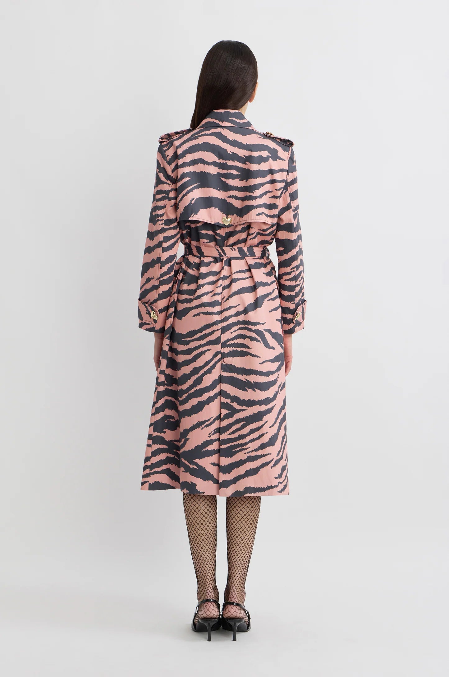 Mazebt Zebra Trench Coat