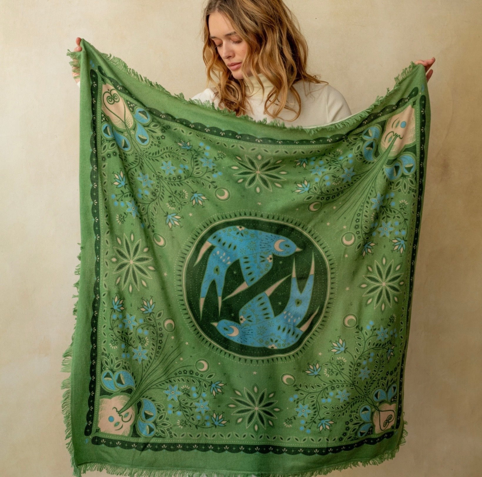 Fa2000 Bandana Scarf - Teal/Sage