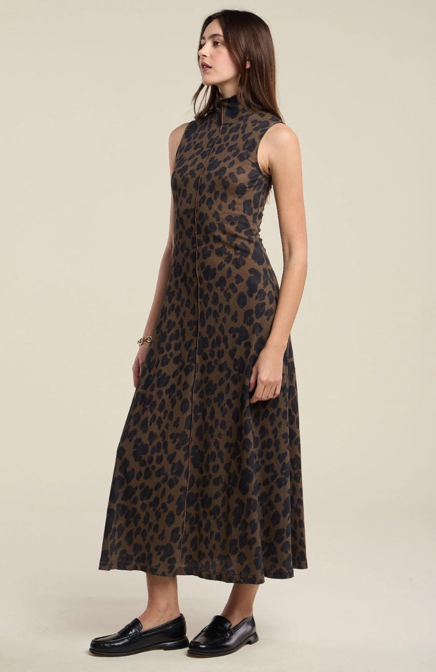 Vekelestine Leopard Jersey Dress