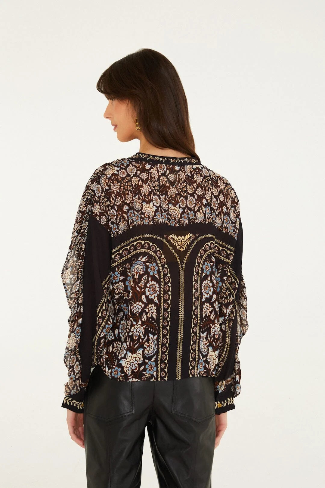 Fa361187 Boho Ruffle Blouse