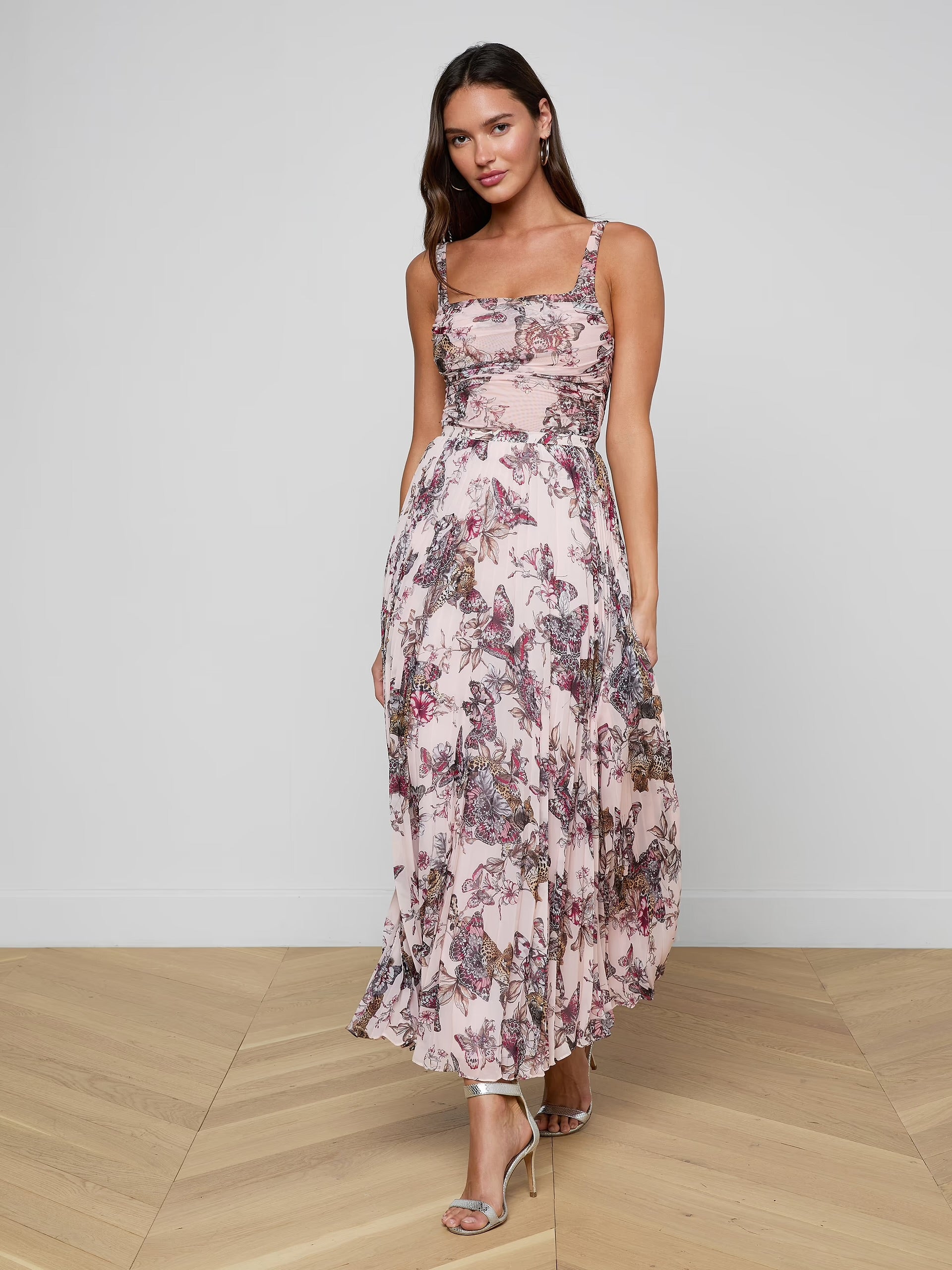 La3413 Butterfly Maxi Skirt