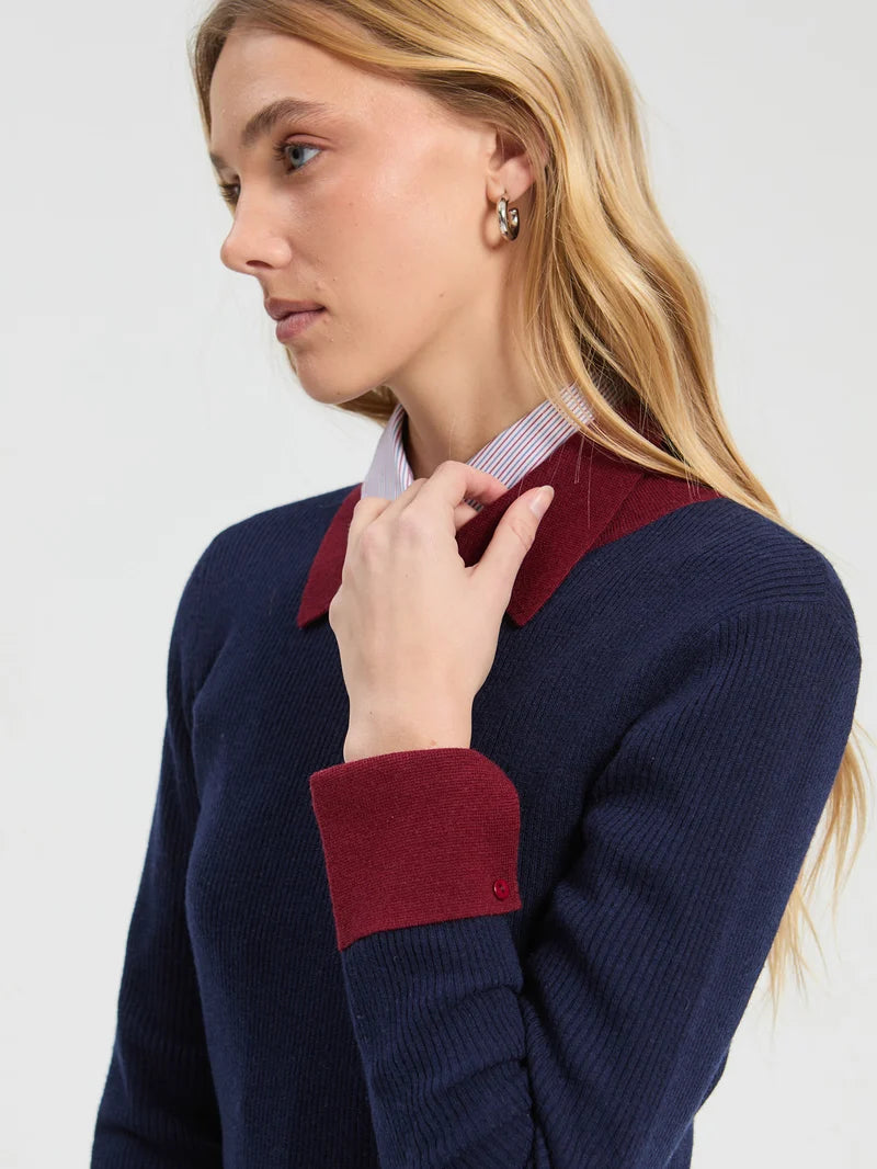 Vi34149 Navy Sweater Top