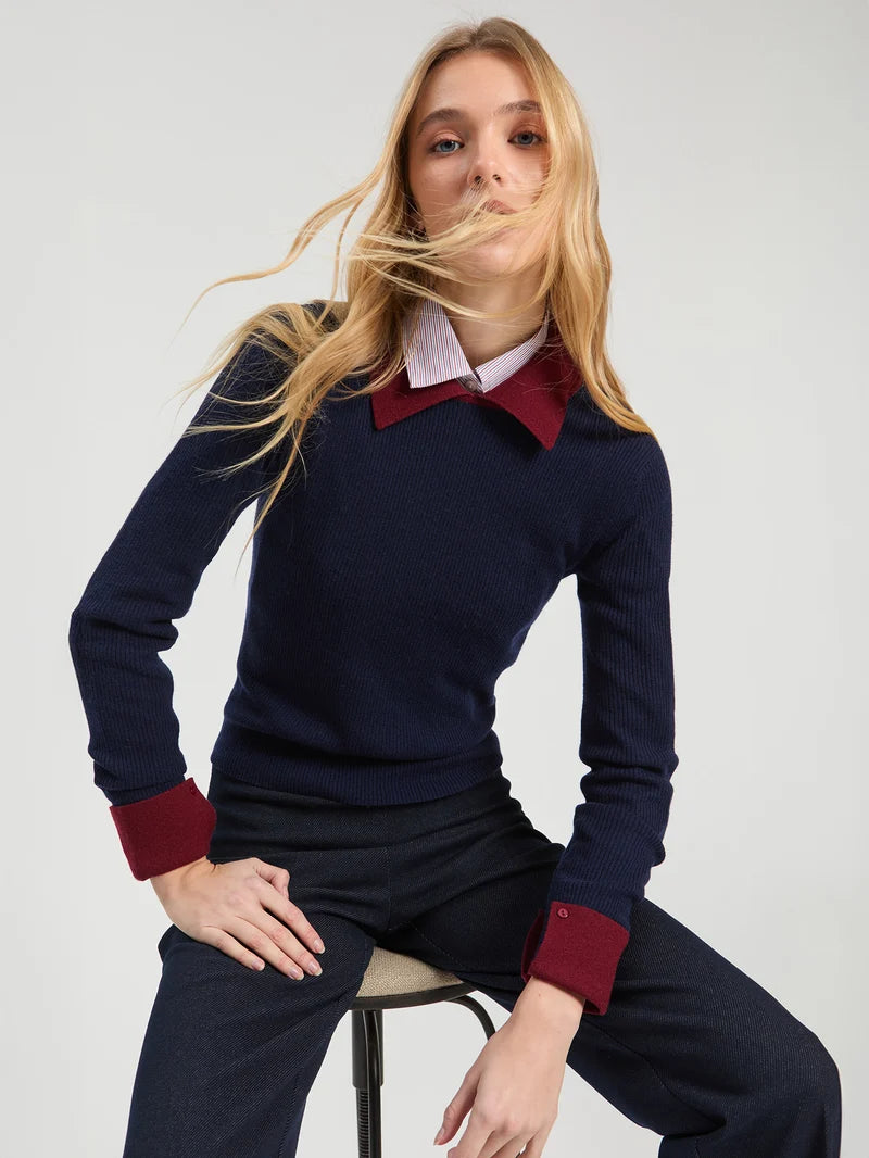Vi34149 Navy Sweater Top