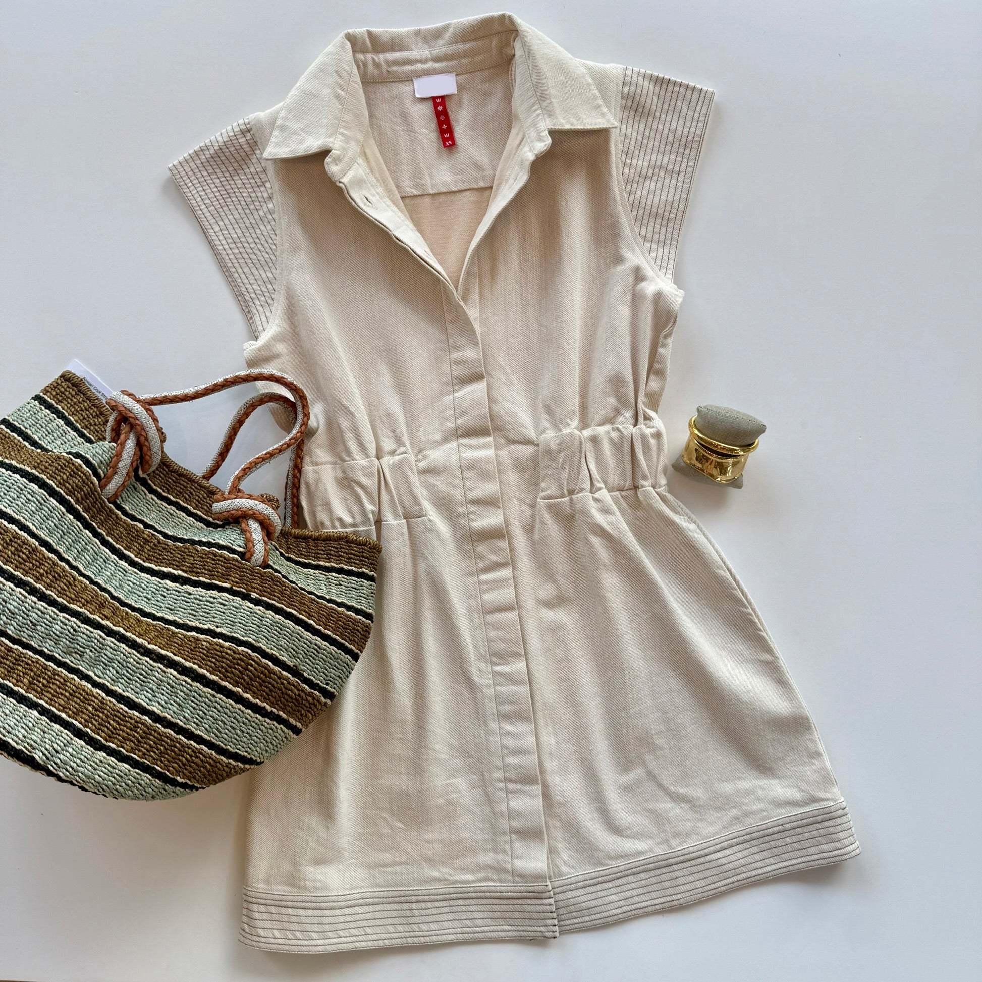 cream denim dress Ne315 Cream Denim Dress – August Baton Rouge