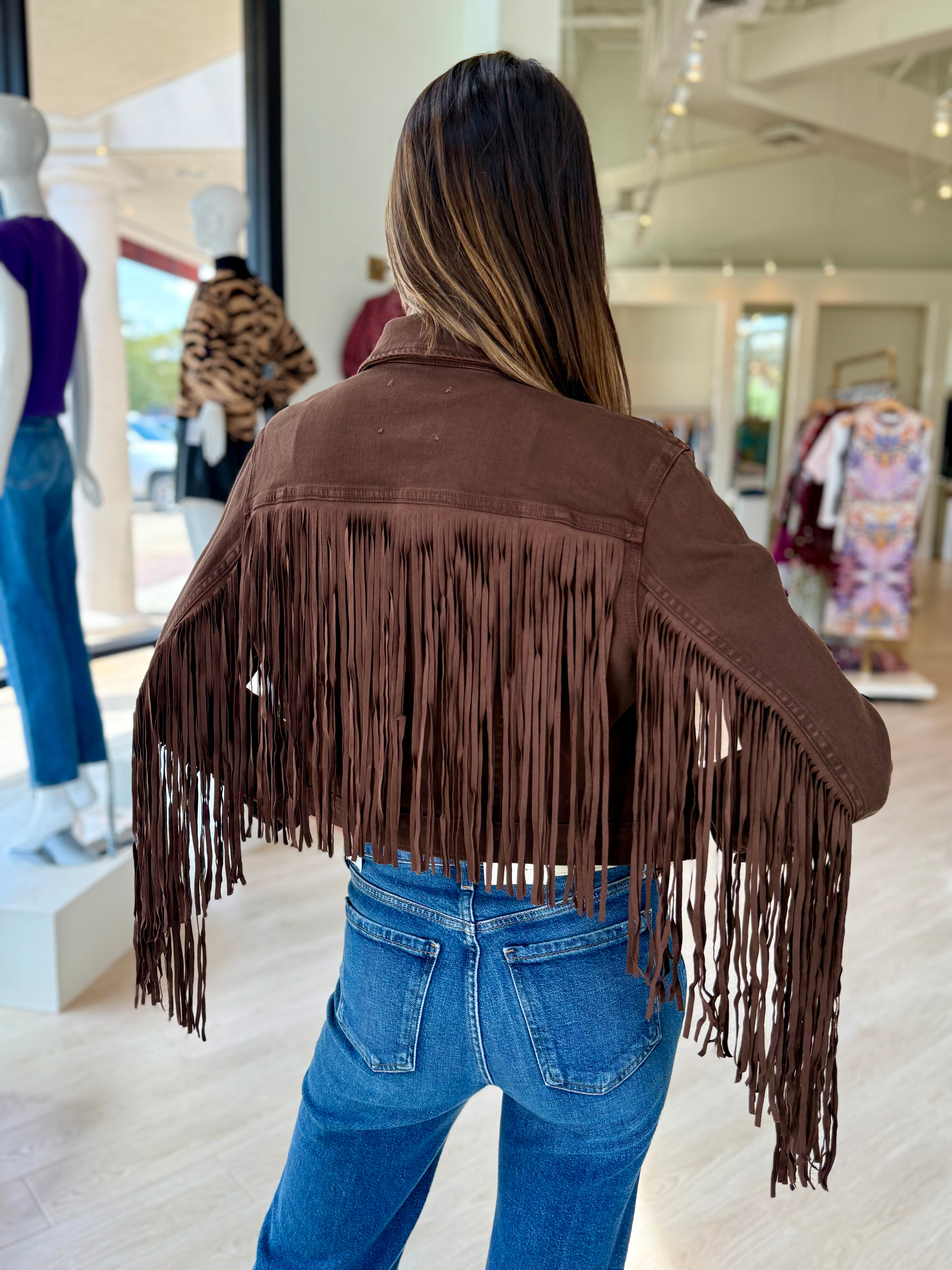 La1914 Brown Fringe Jacket