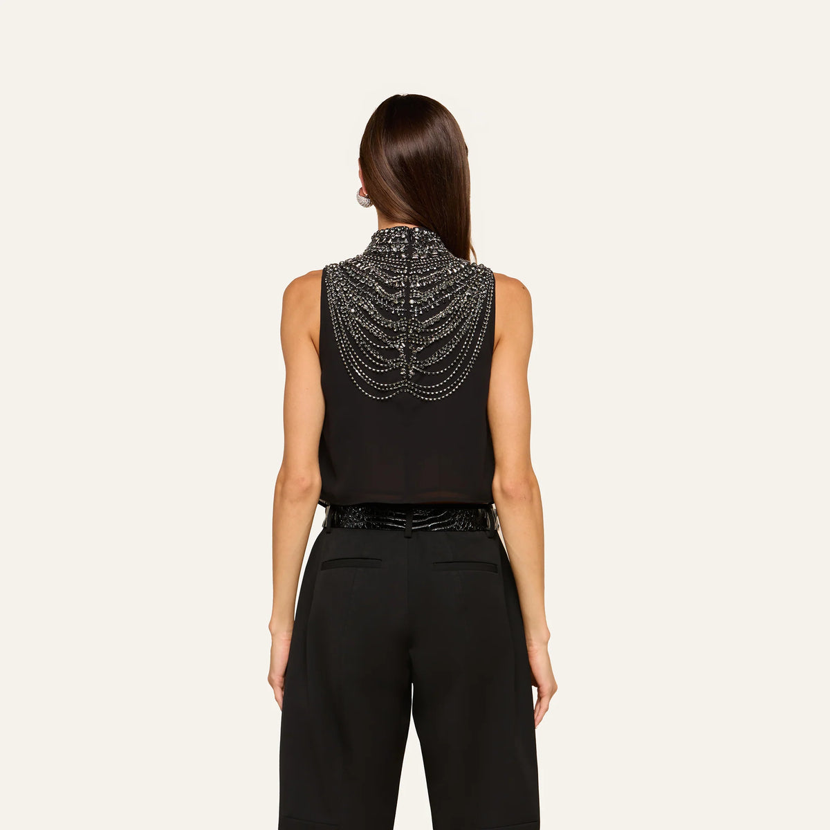La40656 Draped Crystal Tank
