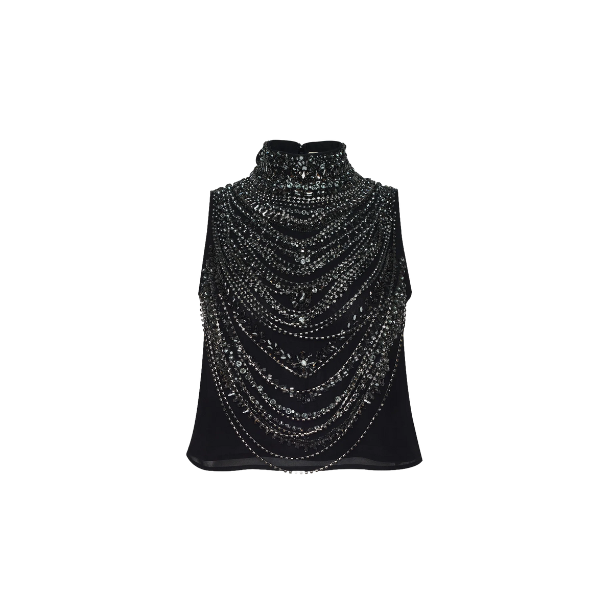 La40656 Draped Crystal Tank
