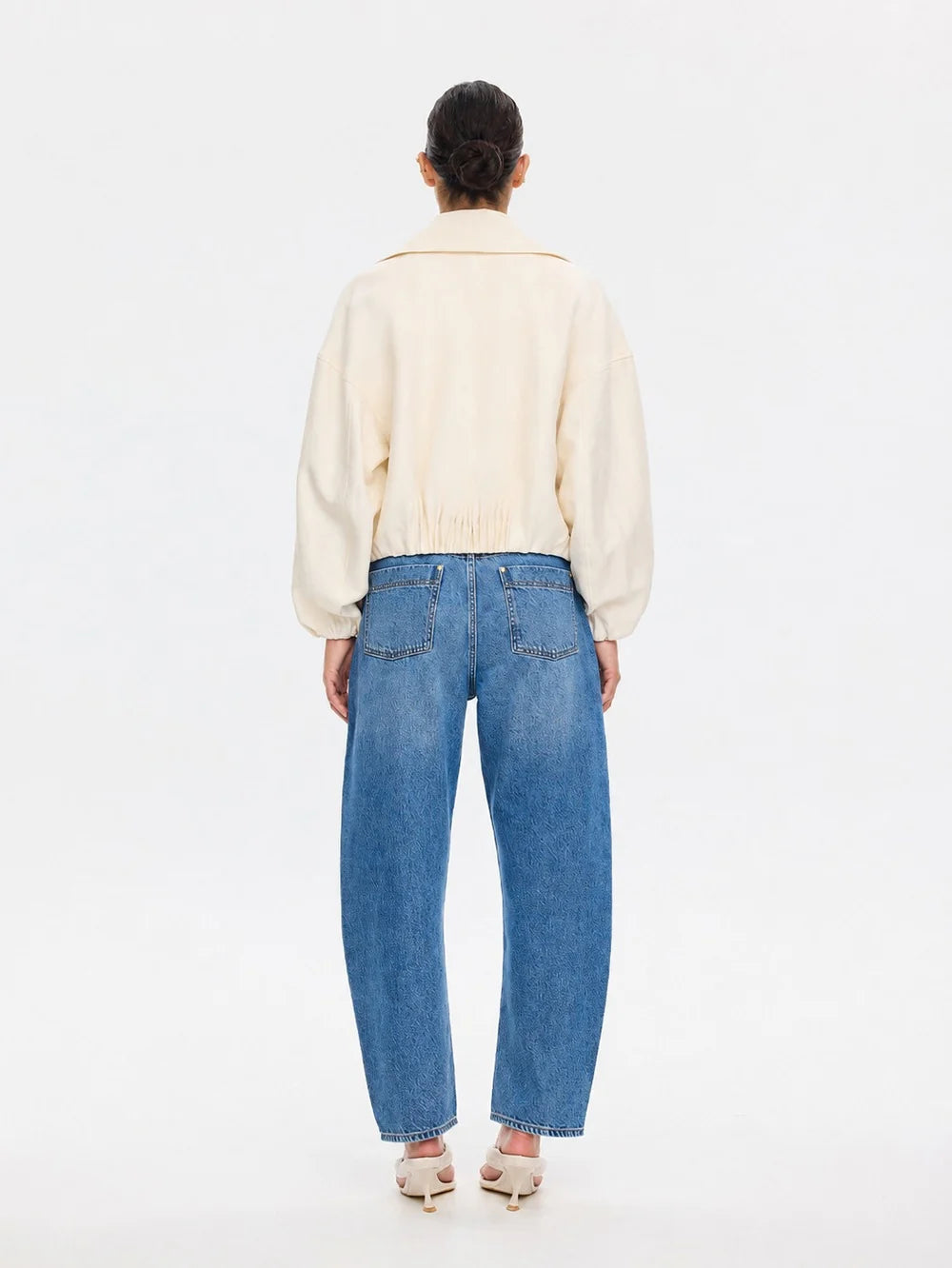 Ki471 Cream Cropped Jacket