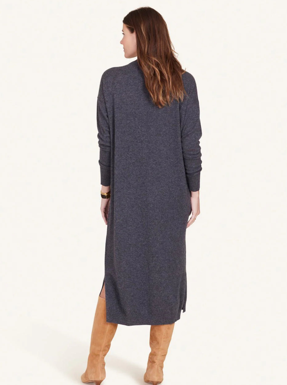 Nm0266 Grey Cashmere Sweater Dress