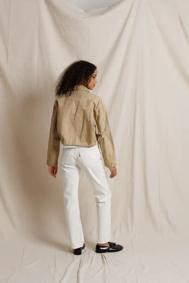 Petw247 Canvas Crop Utility Jacket