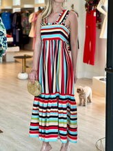 Load image into Gallery viewer, Fa317658 Color Stripes Maxi Dress
