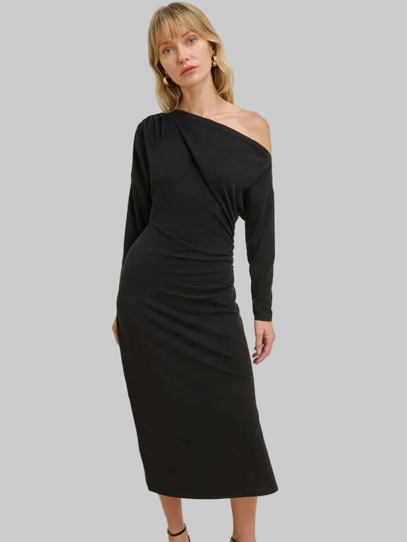 Na51626 Off Shoulder Jersey Dress