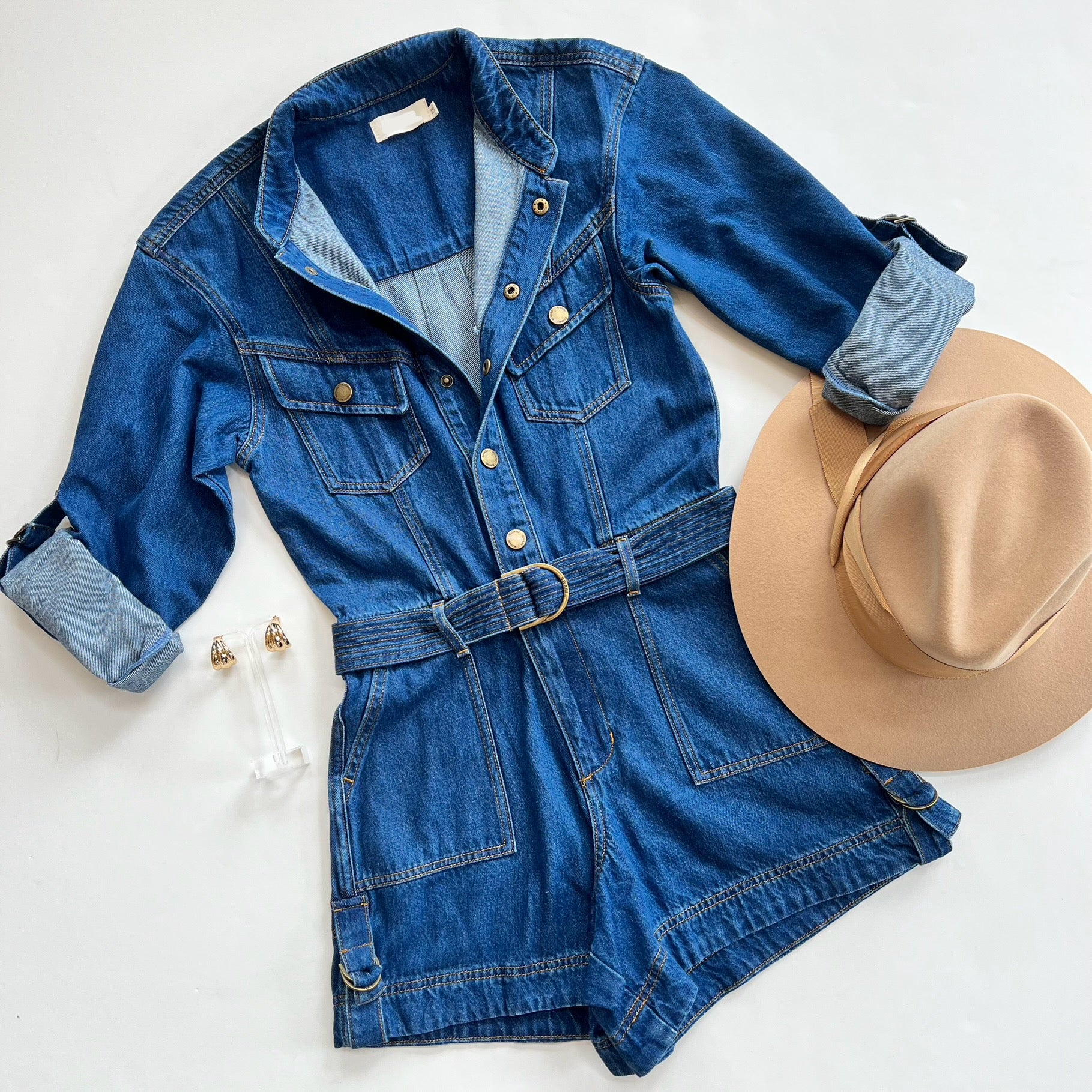 Kim64 Denim Romper