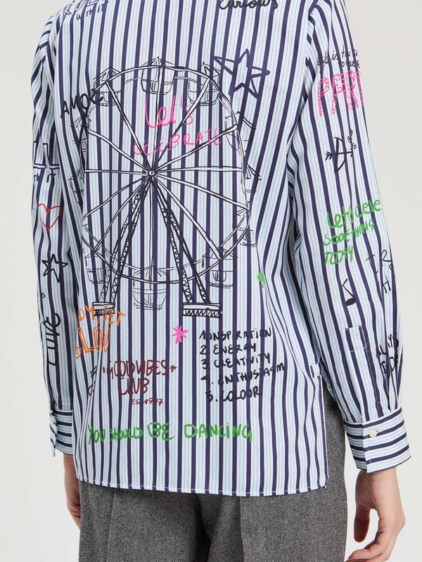 Vi34022 Stripe Voyage Buttondown