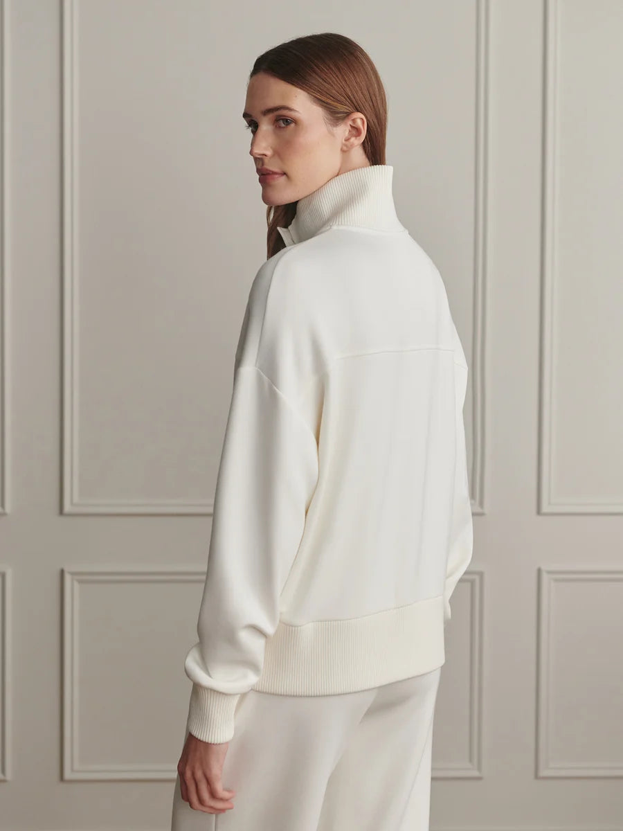 Va03177 Cream Button Placket Pullover