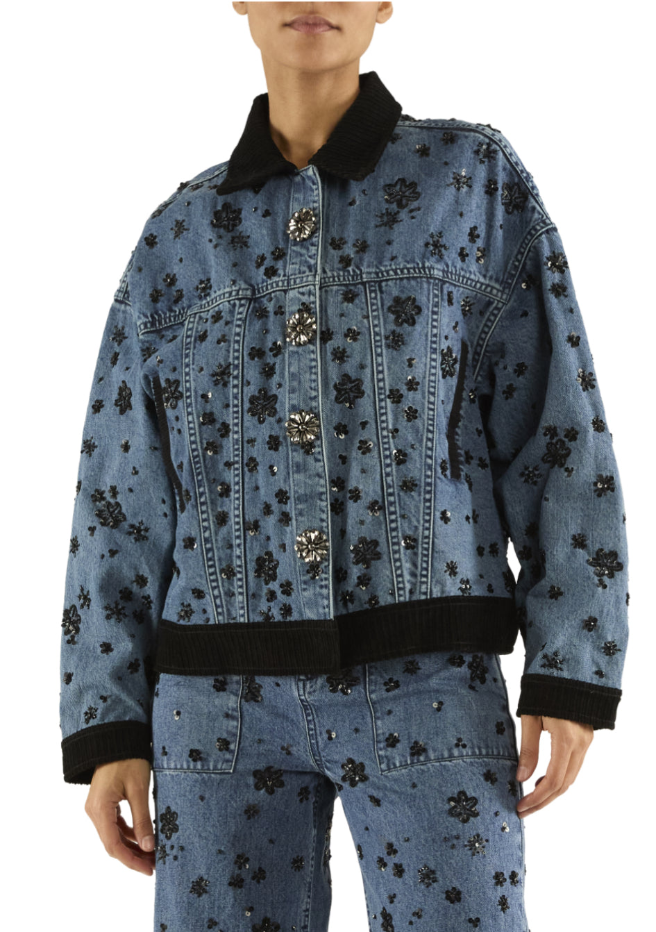 Raa4001 Embellished Denim Jacket