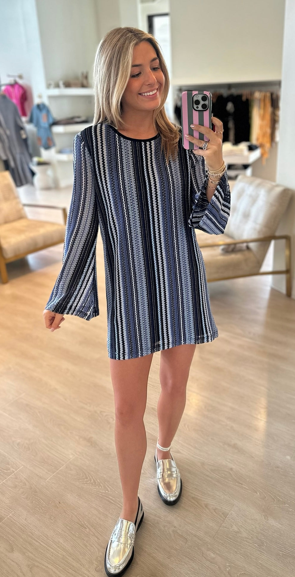 Su151 Navy Knit Dress