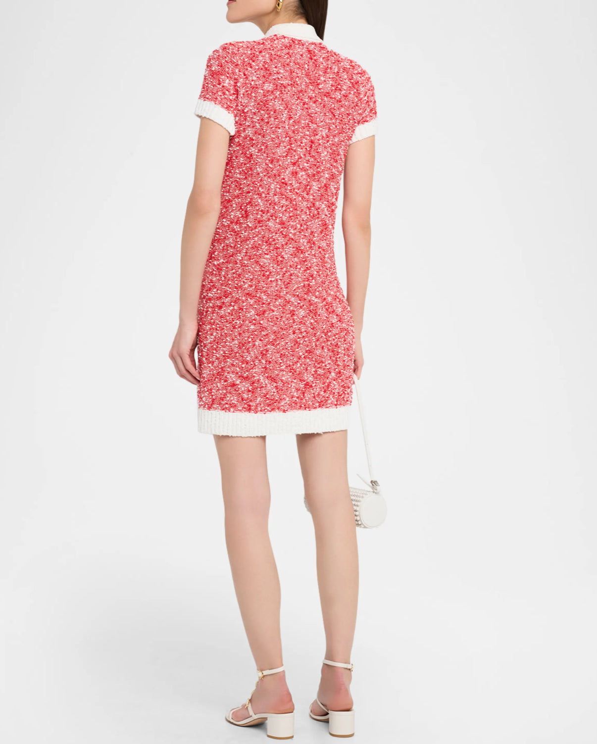 Cizk8185 Red Boucle Dress