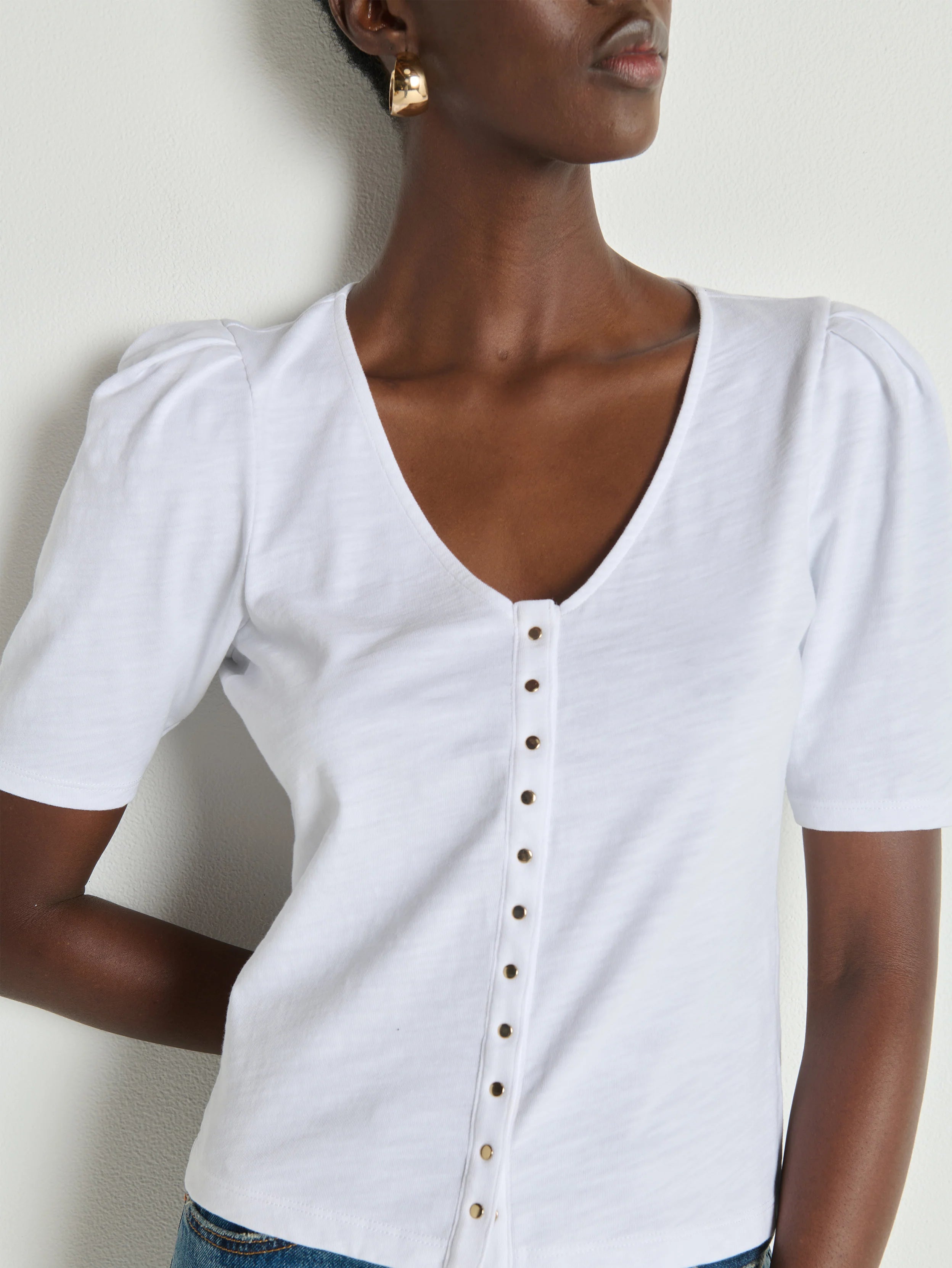 Na11372 Button Front Blouse