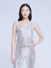 Load image into Gallery viewer, La5736 L’Agence Silver Sequin Tank
