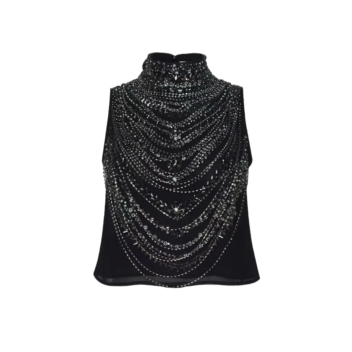 La40656 Draped Crystal Tank