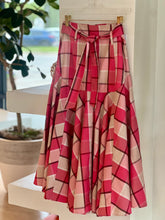 Load image into Gallery viewer, Neprairie Pink Plaid Midi Skirt
