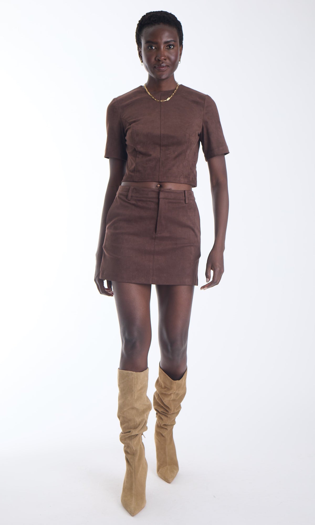 Ka1110 Chocolate Suede Top
