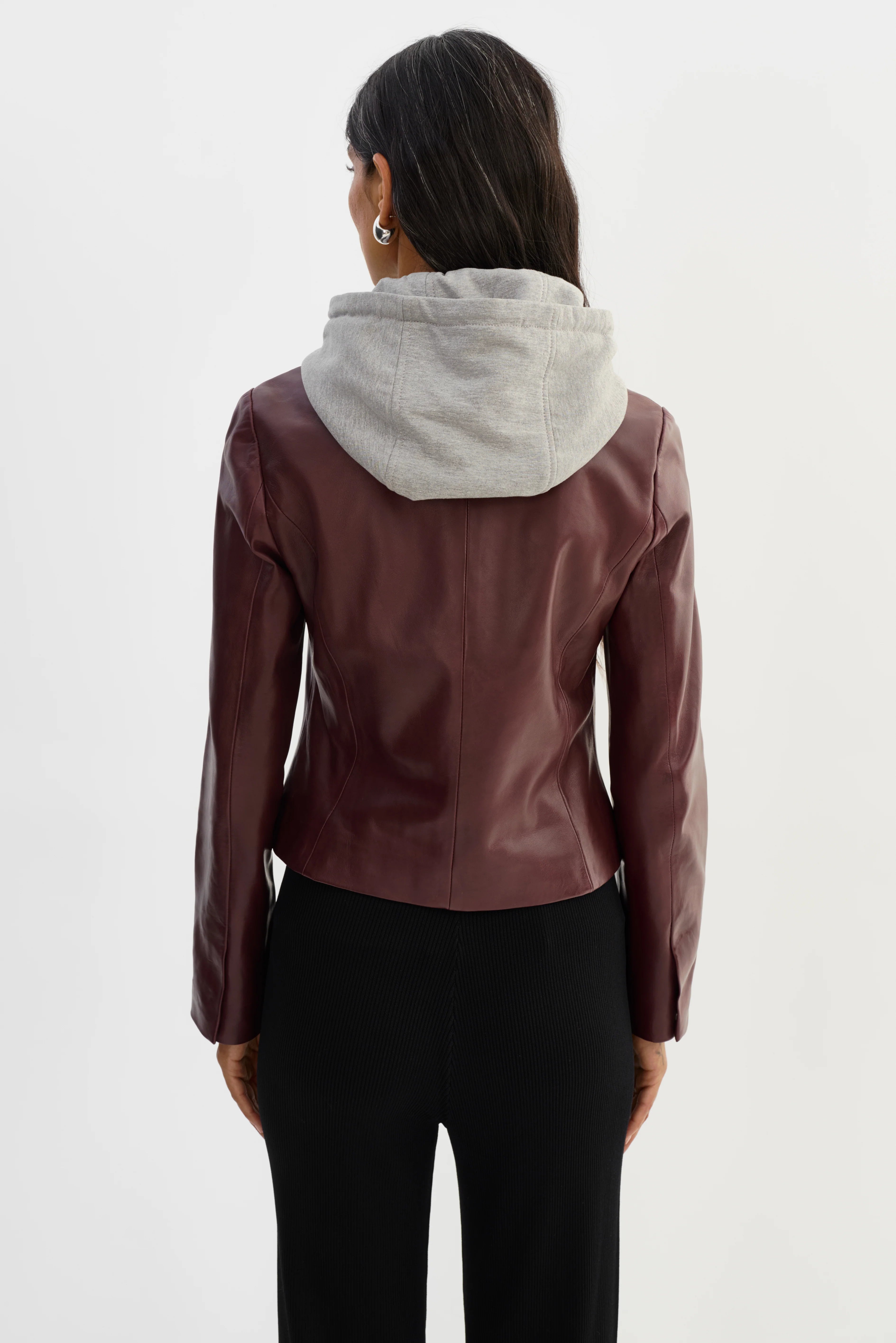 Lasally Layered Leather Jacket